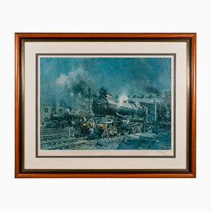Cuneo, Railway Scene, 1990s, Print, Framed