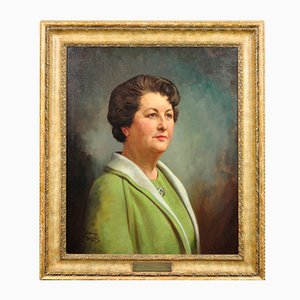 Howard Barron, Katherine Merry Nee Horstmann, Director of Horstmann Gear Company, 1946, Oil on Canvas
