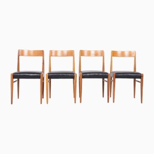 Sillas de comedor de madera de Lübke, años 60. Juego de 4