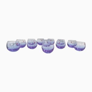 Lilac Crystal Glasses, Set of 12