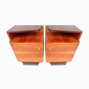 Art Deco Nachttische von Jindrich Halabala, 1940er, 2er Set