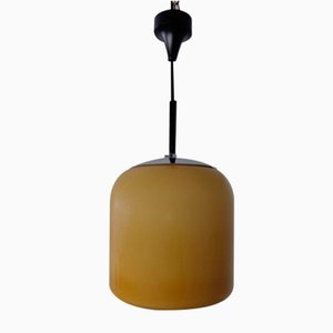 Vintage Ceiling Lamp in Chrome and Glass from Staff, 1960s
