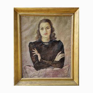 Portrait d'une Jeune Femme, 1940, Huile sur Toile