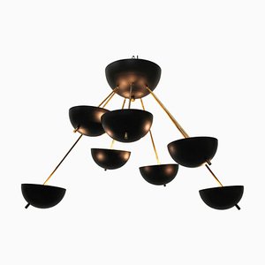 Lampada da soffitto in ottone in stile Arredoluce, Italia, anni '60