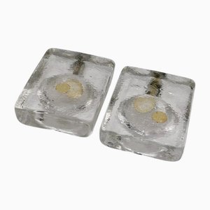 Murano Glass and Silver Ashtrays, 1970s, Set of 2