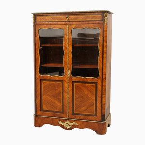 Antike Napoleon III Vitrine mit Glas