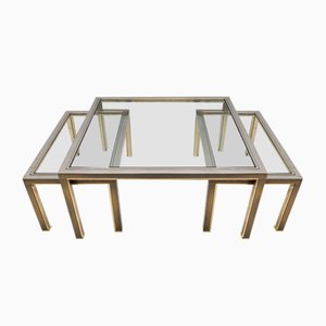 Vintage French Nesting Tables, 1970s, Set of 3
