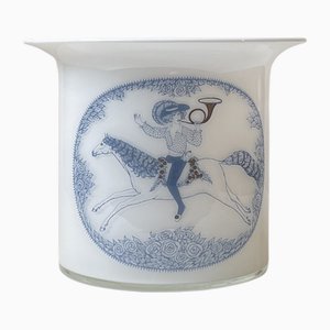 Vaso Magic moderno in vetro blu di Michael Bang & Ole Winther per Holmegaard, anni '70