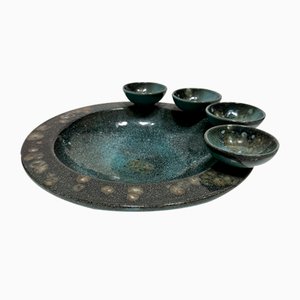 Große Keramik Schale von Silberdistel Fayencen, 1960er