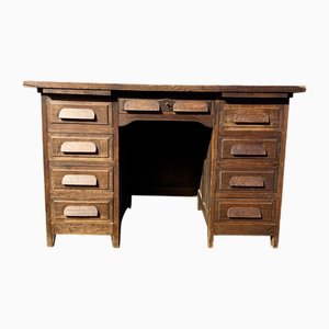 Amerikanischer Vintage Schreibtisch mit Sockel, 1940er