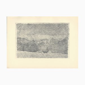 Giorgio Morandi, Landscape of Bologna Plain at Dusk, 1929-1957, Lithograph