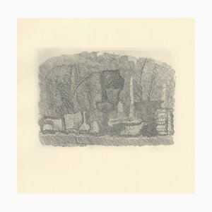 Giorgio Morandi, Still Life of Vases & Bottles on a Table, 1929-1957, Lithograph