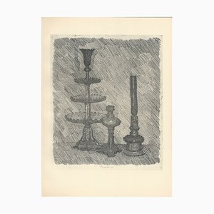 Giorgio Morandi, Still Life with a Stand and Two Lamps, 1929-1957, Lithograph