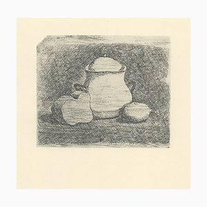Giorgio Morandi, Still Life with Sugar Bowl, Lemon and Bread, 1921-1957, Lithograph