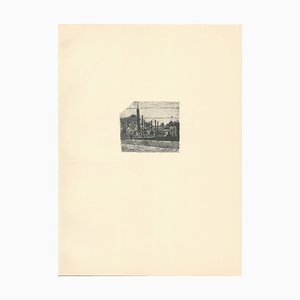 Giorgio Morandi, Landscape, The Chimneys of the Arsenale in the Surroundings of Bologna, 1921-1957, Lithograph