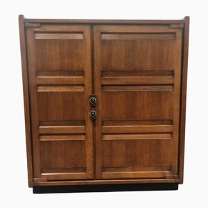 Vintage Oak Wardrobe by Guillerme & Chambron for Votre Maison