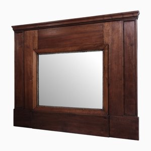 Antique Walnut Fireplace Mirror
