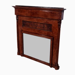 Antique Walnut Fireplace Mirror, 1800s