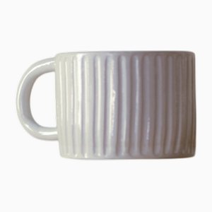 Striped White Mug by Kalakera