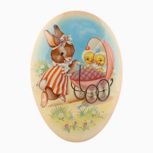 Vintage Tin Cote Dor Easter Can with Rabbit and Ducks, 1930s