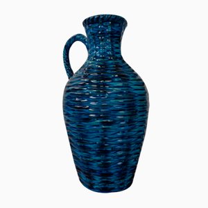Große Rimini Blu 219-35 Keramikvase von Bodo Mans für Bay Keramik, 1960er