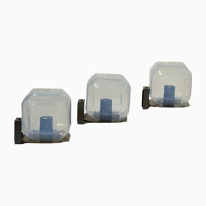Italian Murano Glass Wall Lamps by Salviati for Salviati, 1970s, Set of 3