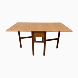 Tavolo grande vintage con foglie, anni '60