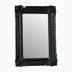 Patinated Mirror with Black Frame, 1920s