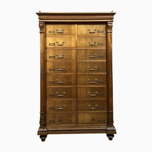 Napoleon III Notary Chest with Drawers in Walnut, 1850s