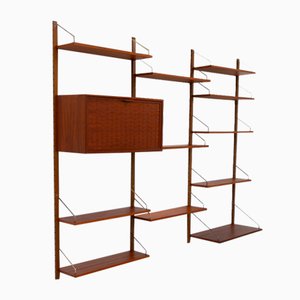 Danish Modern 3-Bay Modular Teak Wall Unit by Poul Cadovius for Cado, 1960s