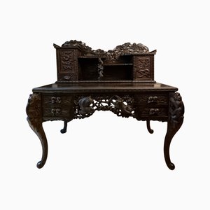 Japanese Maiji Period Carved Desk, 1900s
