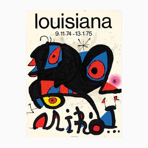 Joan Miro, Louisiana, Original Lithographic Poster, 1974