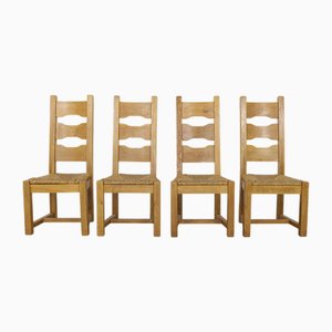 Brutalist Dining Chairs, 1970s, Set of 4