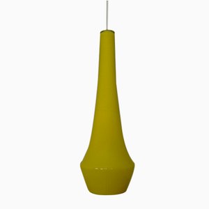 Lampada da soffitto in vetro giallo di Holmegaard, Danimarca, anni '60
