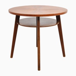 Vintage Side Table in Walnut with Magazine Rack, 1960s