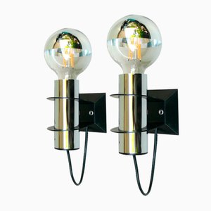 Space Age Wall Lights by Targetti Sankey, Italy, 1970s, Set of 2