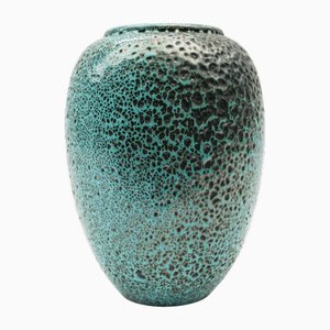 Green Lava Studio Ceramic Vase by Wilhelm & Elly Kuch, Germany, 1960s