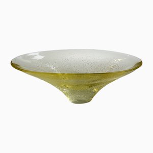 Bohemia Citrine Glass Bowl from Miroslav Klinger, 1960s