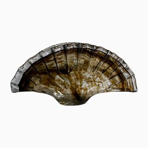 Murano Breadstick Serving Bowl Cordonato Doro Gold Powder, 1970s