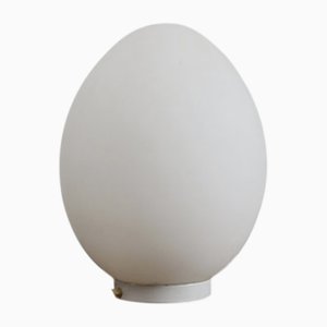Opaline Glass Egg Lamp in the style of Fontana Arte, 1970s