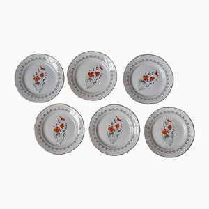 Boheminan Dessert Plates from Sarreguemines Francette, 1930s, Set of 6