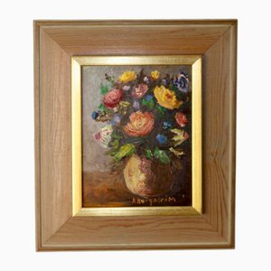 K. Bergström, Floral Still Life, 1960s, Oil on Canvas
