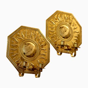 Mid-Century Brass Swedish Sconces by Torbjörn Tested, Set of 2