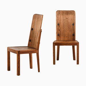 Axel Einar Hjorth zugeschriebene Lovö Beistellstühle für Nordiska Kompaniet, 1932, 2er Set