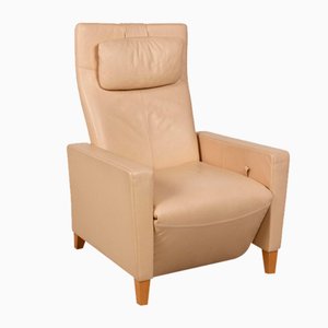 Poltrona in pelle beige di Walter Knoll / Wilhelm Knoll
