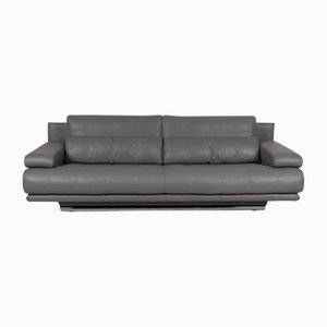 6500 Leather Three-Seater Gray Sofa from Rolf Benz
