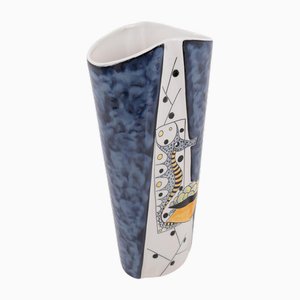 Italian Glazed Ceramic Vase from Alfa, 1980s