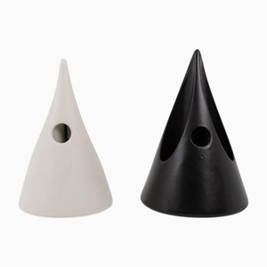 Vasi postmoderni in ceramica, Italia, set di 2