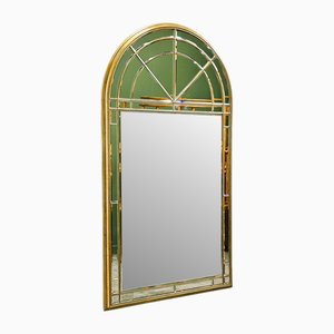 Large Vintage Facet Cut Mirror with Gilded Frame from Deknudt, 1980s