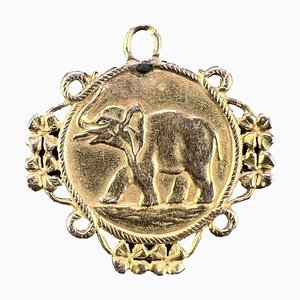 Französischer Glücksbringer Anhänger aus 18 Karat Gelbgold, 1890er